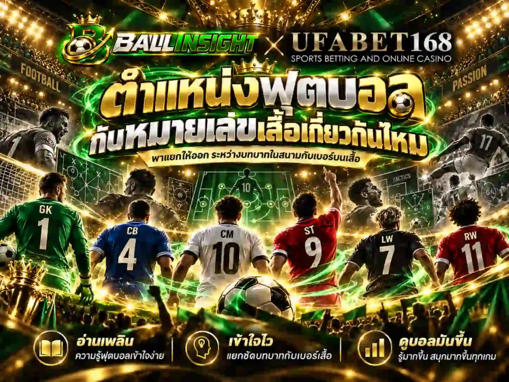 ตําแหน่งฟุตบอลกับหมายเลขเสื้อเกี่ยวกันไหม