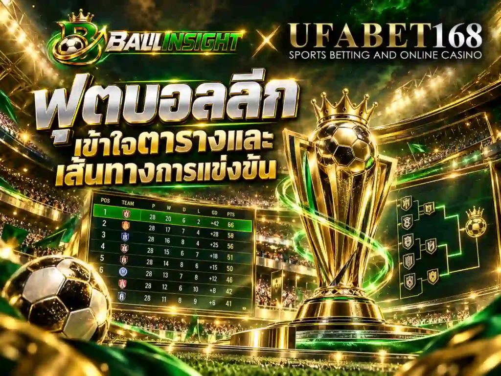 ฟุตบอลลีก เข้าใจตารางและเส้นทางการแข่งขัน