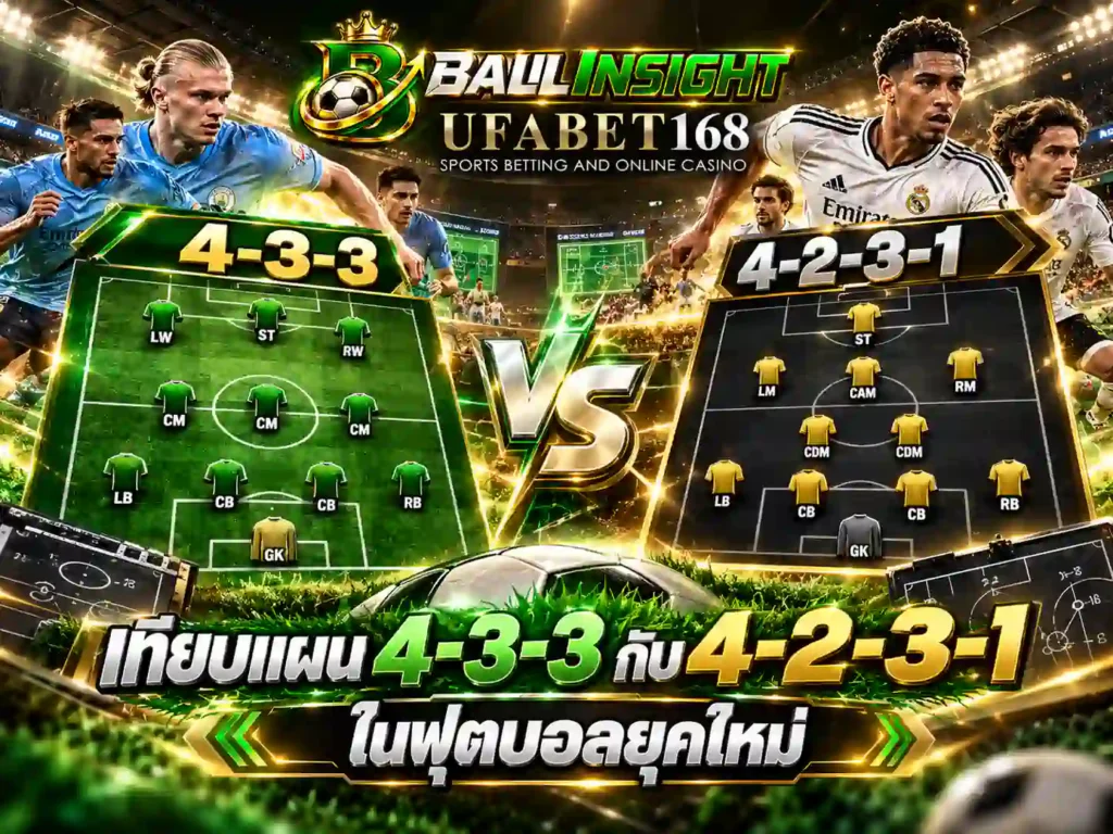 เทียบแผน 4-3-3 กับ 4-2-3-1 ในฟุตบอลยุคใหม่